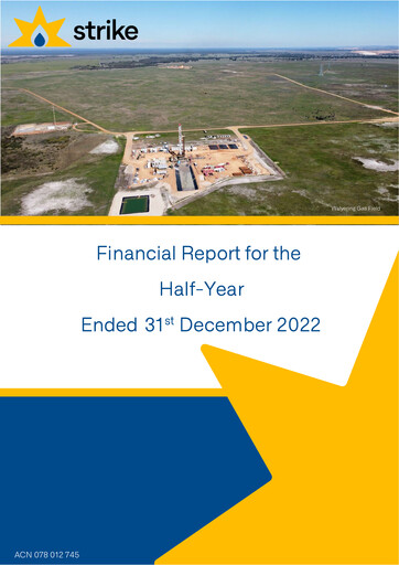 Miniature Strike Energy Rapport semestriel 2023-h1