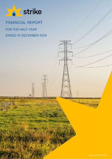 Miniature Strike Energy Rapport semestriel 2025-h1