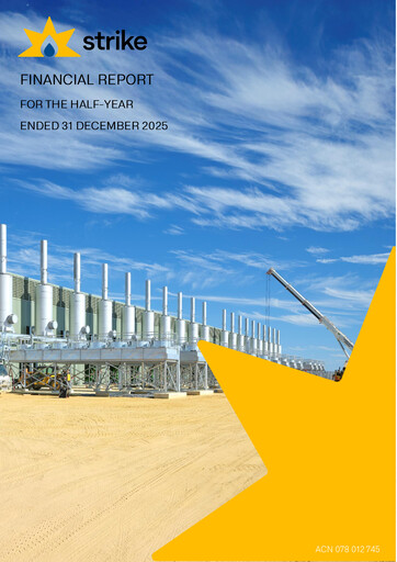 Miniature Strike Energy Rapport semestriel 2026-h1