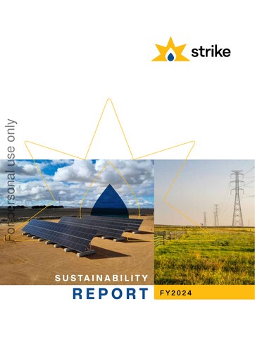 Thumbnail Strike Energy Sustainability Report 2024