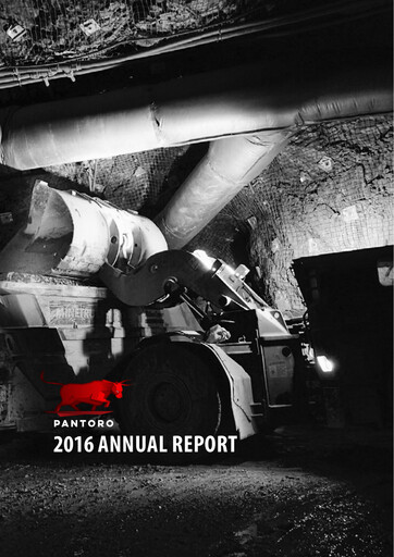 Thumbnail Pantoro Limited Annual Report 2016