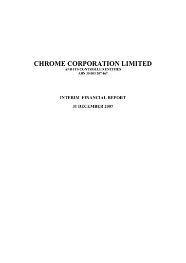Thumbnail Pantoro Limited Financial Report 2008-h1