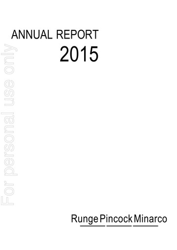 Miniature RPMGlobal Holdings Limited Rapport annuel 2015