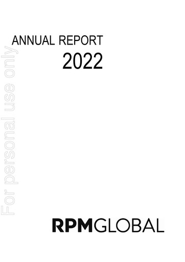 Miniature RPMGlobal Holdings Limited Rapport annuel 2022