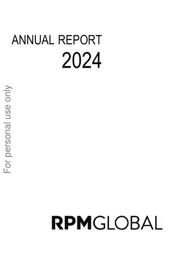 Miniature RPMGlobal Holdings Limited Rapport annuel 2024