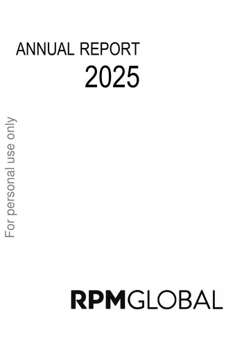 Miniature RPMGlobal Holdings Limited Rapport annuel 2025