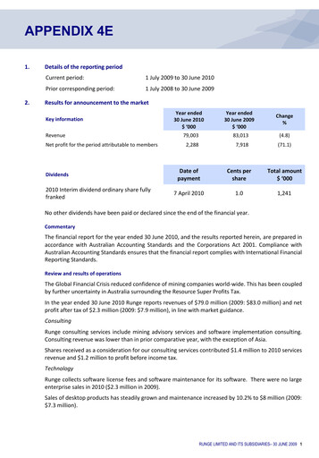 Thumbnail RPMGlobal Holdings Limited Financial Report 2010