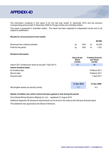 Thumbnail RPMGlobal Holdings Limited Financial Report 2011-h1