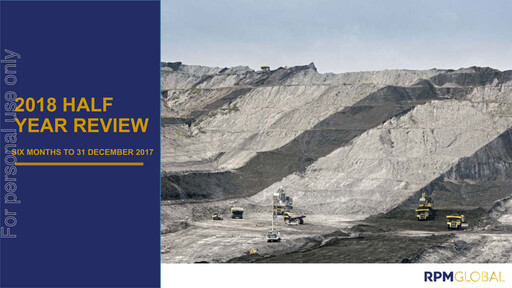 Thumbnail RPMGlobal Holdings Limited Financial Report 2018-h1