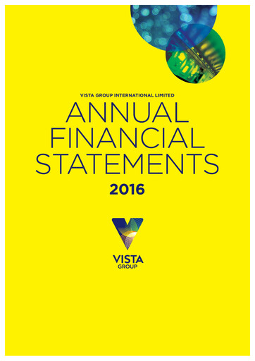 Thumbnail Vista Group International Financial Statement 2016