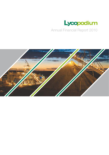 Thumbnail Lycopodium Financial Report 2010