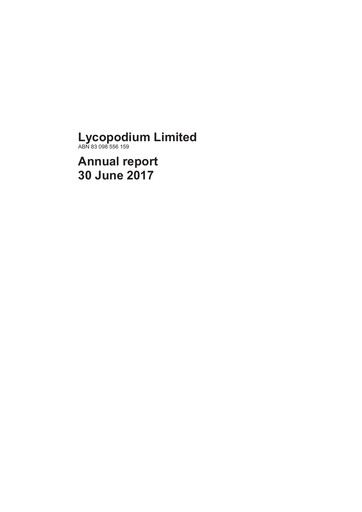 Thumbnail Lycopodium Financial Report 2017
