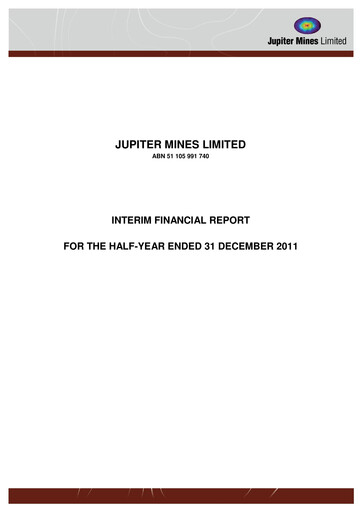 Thumbnail Jupiter Mines Limited Half-year Report 2012-h1