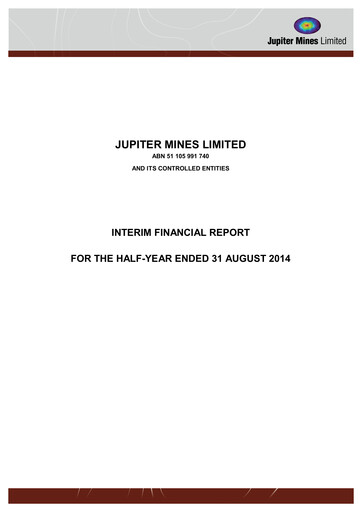 Thumbnail Jupiter Mines Limited Half-year Report 2015-h1