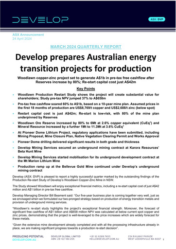 Thumbnail Develop Global Limited Quarterly Report 2024-q3