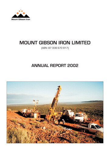 Thumbnail Mount Gibson Iron Annual Report 2002