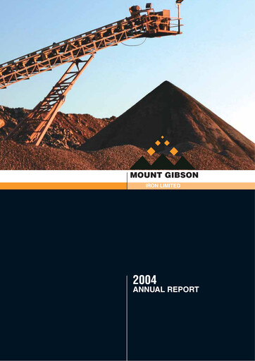 Thumbnail Mount Gibson Iron Annual Report 2004