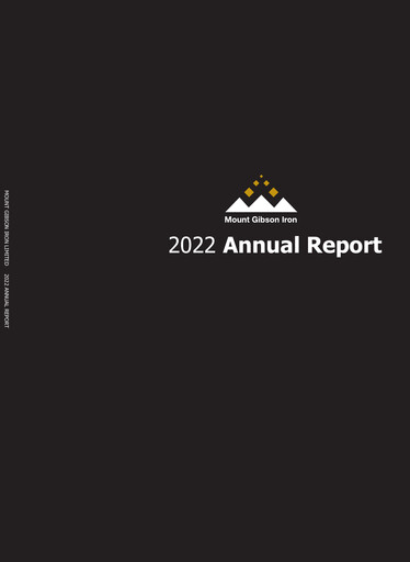 Thumbnail Mount Gibson Iron Annual Report 2022