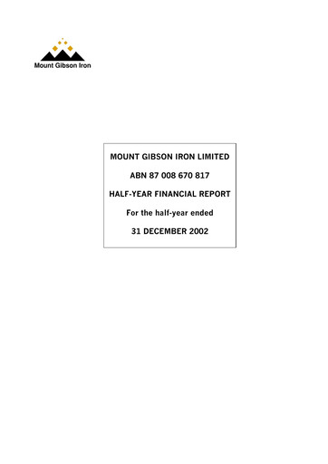 Thumbnail Mount Gibson Iron Financial Report 2003-h1