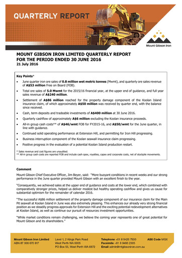 Vorschaubild Mount Gibson Iron Quartalsbericht 2016-q4