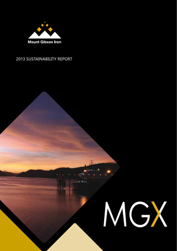 Thumbnail Mount Gibson Iron Sustainability Report 2013