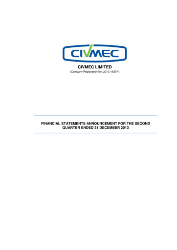 Thumbnail Civmec Limited Financial Report 2013-h1