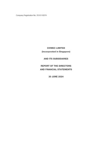 Thumbnail Civmec Limited Financial Report 2024