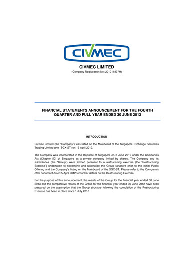 Thumbnail Civmec Limited Financial Statement 2013