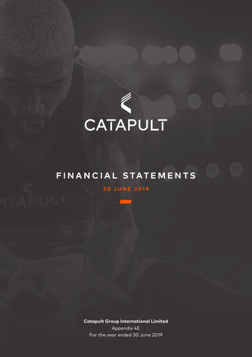 Thumbnail Catapult Group International Financial Report 2019