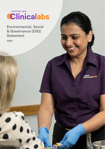 Thumbnail Australian Clinical Labs ESG Report 2022