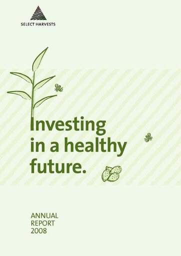 Vorschaubild Select Harvests Limited Jahresbericht 2008