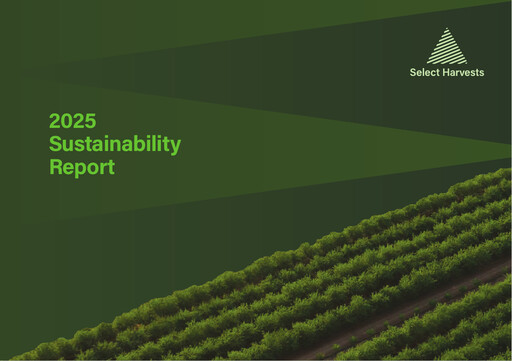 Thumbnail Select Harvests Limited Sustainability Report 2025
