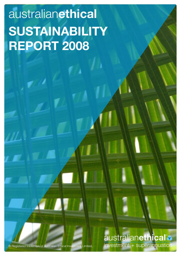 Vorschaubild Australian Ethical Investment Limited Nachhaltigkeitsbericht 2008
