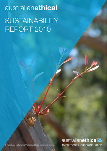 Vorschaubild Australian Ethical Investment Limited Nachhaltigkeitsbericht 2010
