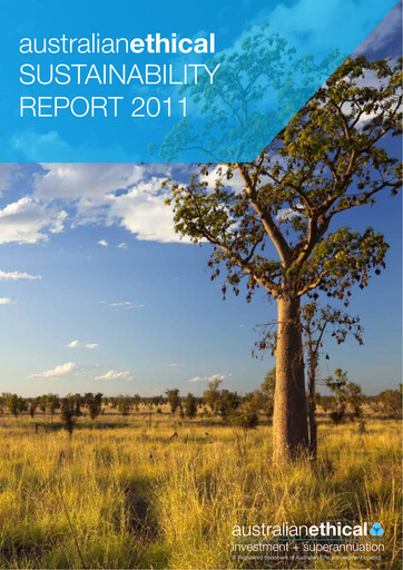 Vorschaubild Australian Ethical Investment Limited Nachhaltigkeitsbericht 2011