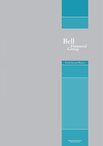 Thumbnail Bell Financial Group Annual Report 2009