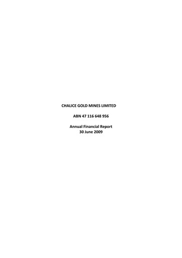 Thumbnail Chalice Mining Financial Report 2009