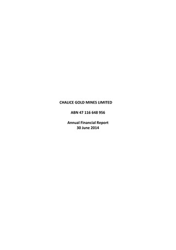 Thumbnail Chalice Mining Financial Report 2014