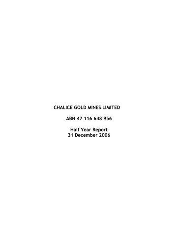 Thumbnail Chalice Mining Half-year Report 2007-h1