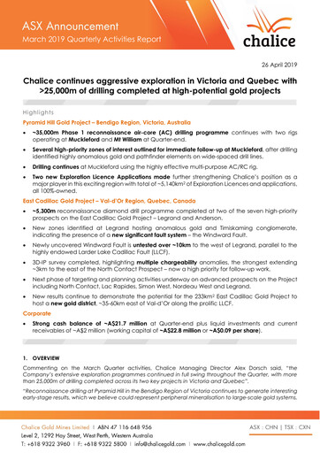 Thumbnail Chalice Mining Quarterly Report 2019-q1