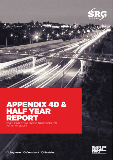 Thumbnail SRG Global Limited Half-year Report 2020-h1