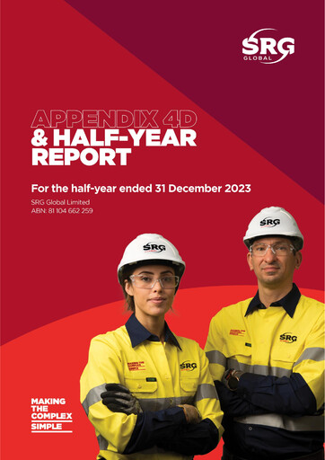 Thumbnail SRG Global Limited Half-year Report 2024-h1
