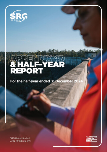 Thumbnail SRG Global Limited Half-year Report 2025-h1