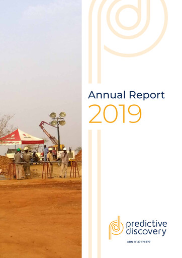 Thumbnail Predictive Discovery Limited Annual Report 2019