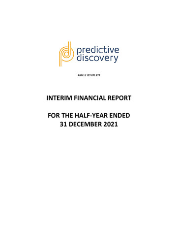 Thumbnail Predictive Discovery Limited Financial Report 2022-h1