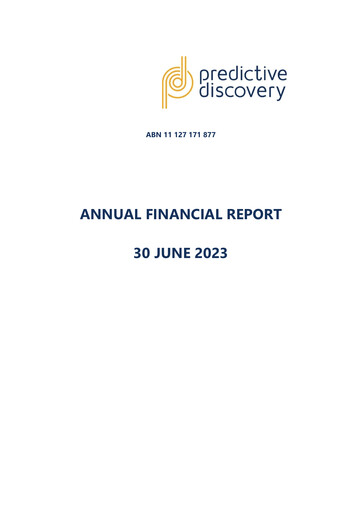 Thumbnail Predictive Discovery Limited Financial Report 2023