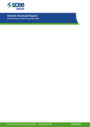 Thumbnail Southern Cross Electrical Engineering Financial Report 2023-h1
