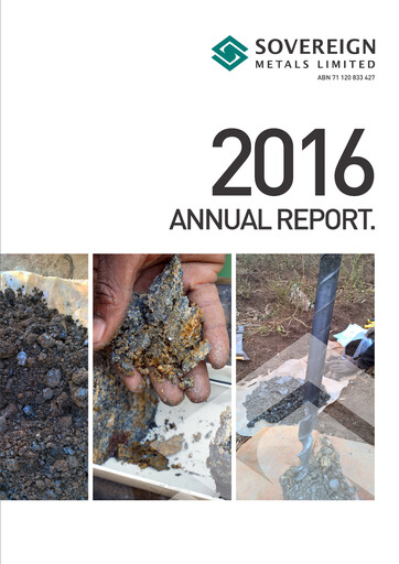 Thumbnail Sovereign Metals Annual Report 2016