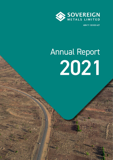 Thumbnail Sovereign Metals Annual Report 2021