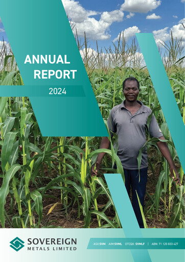 Thumbnail Sovereign Metals Annual Report 2024